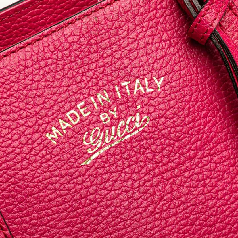 Gucci Mini Leather Swing Satchel Pink Leather Good condition - Box View