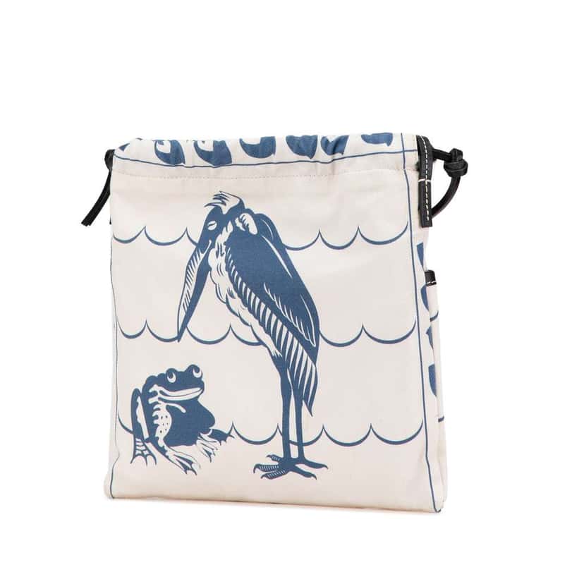 Loewe Anagram Canvas Drawstring Crossbody White Canvas Good condition - Back View
