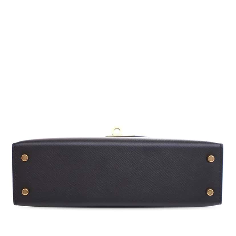 Hermès Mini Epsom Kelly II Sellier 20 Black Leather Very good condition - Inside View