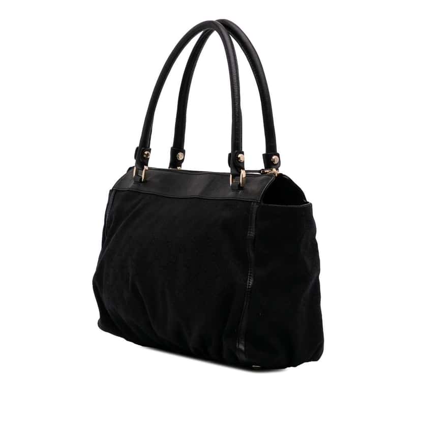 Gucci GG Canvas Abbey D Ring Tote Black Canvas Good condition - Back View