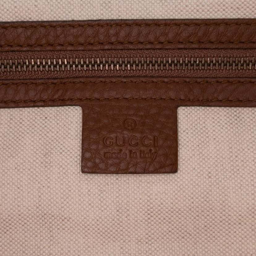 Gucci Medium Leather Ride Top Handle Bag Brown Leather Good condition - Box View