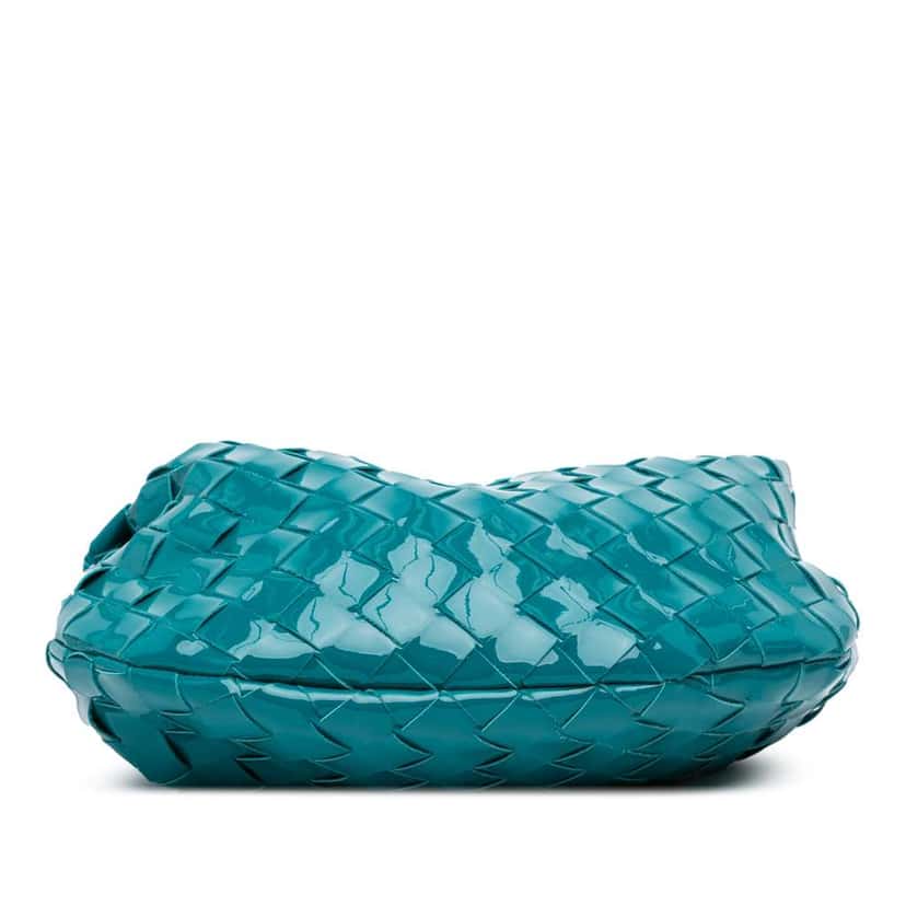 Bottega Veneta Mini Patent Intrecciato Jodie Blue Leather Good condition - Inside View