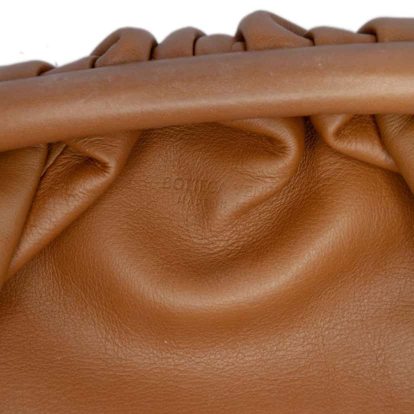 Bottega Veneta Lambskin The Mini Pouch Crossbody Brown Leather Good condition - Box View