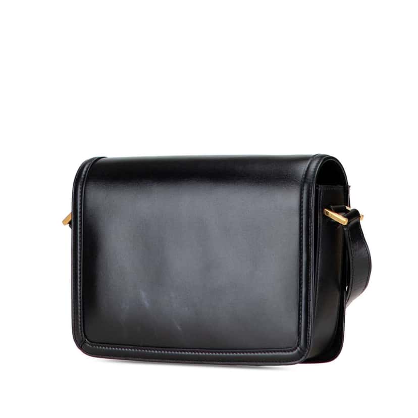 Saint Laurent Medium Calfskin Solferino Satchel In Box Black Leather Good condition - Back View
