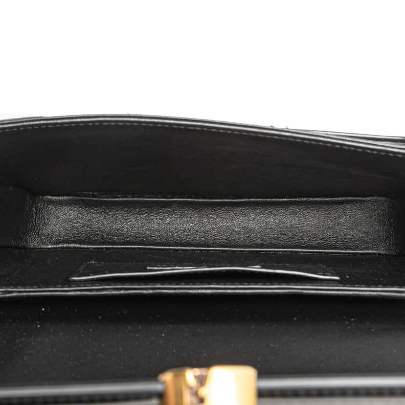 Saint Laurent Medium Calfskin Solferino Satchel In Box Black Leather Good condition - Model View