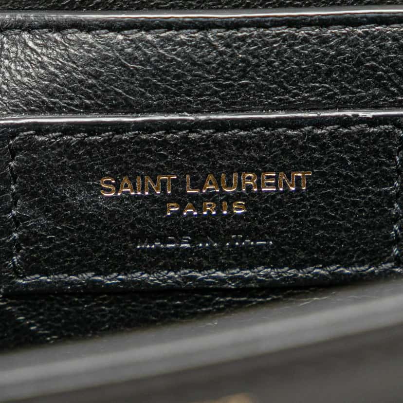 Saint Laurent Medium Calfskin Solferino Satchel In Box Black Leather Good condition - Box View