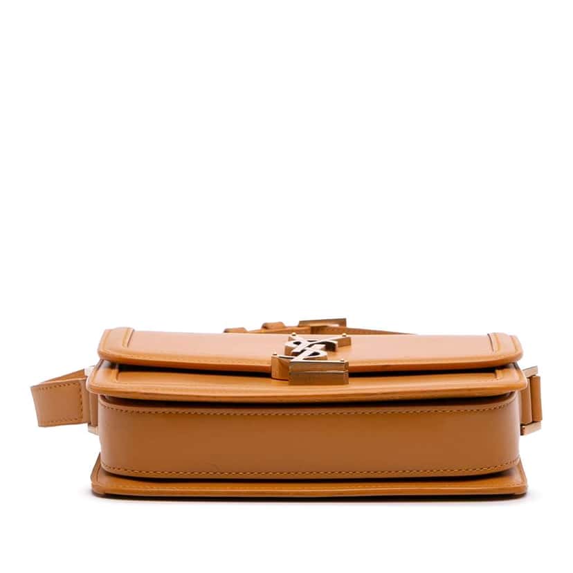 Saint Laurent Small Calfskin Solferino Satchel In Box Brown Leather Good condition - Inside View