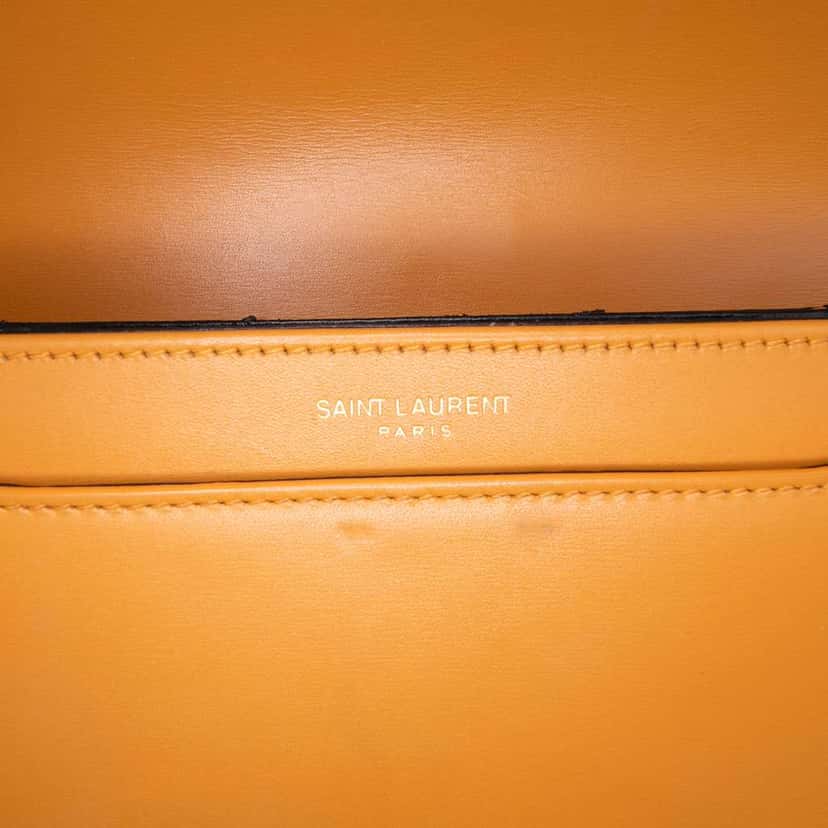Saint Laurent Small Calfskin Solferino Satchel In Box Brown Leather Good condition - Box View