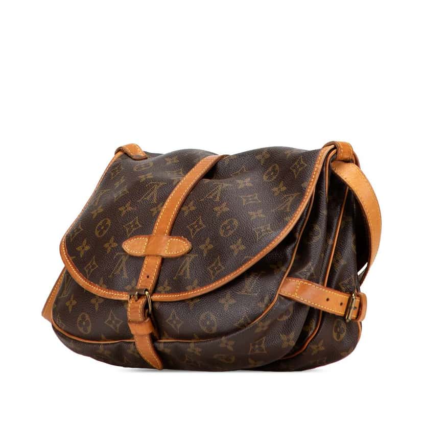 Louis Vuitton Monogram Saumur 25 Brown Good condition - Back View