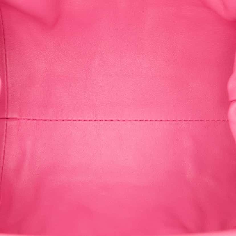 Bottega Veneta Lambskin The Mini Pouch Crossbody Pink Leather Good condition - Model View