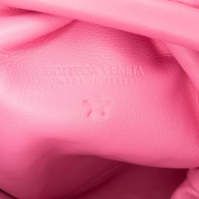 Bottega Veneta Lambskin The Mini Pouch Crossbody Pink Leather Good condition - Box View