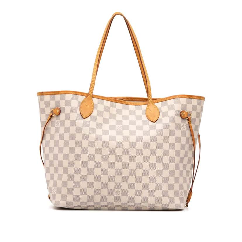 Louis Vuitton Damier Azur Neverfull MM White Good condition - Front View