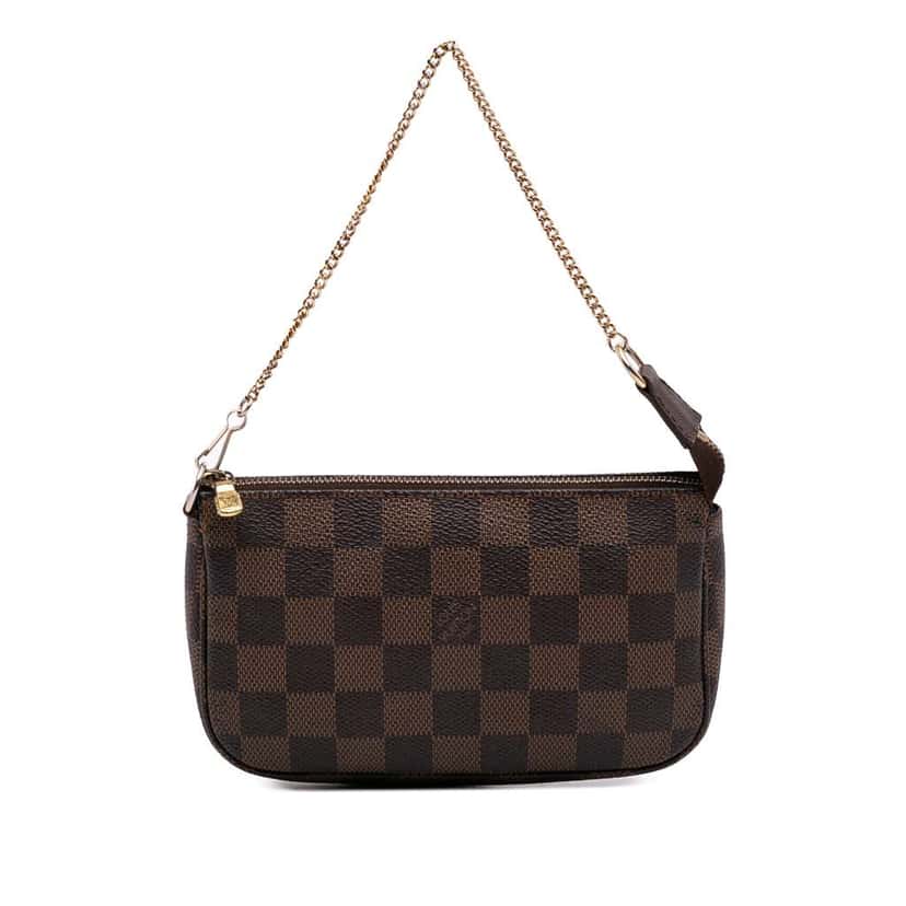 Louis Vuitton Damier Ebene Mini Pochette Accessoires Brown Good condition - Front View