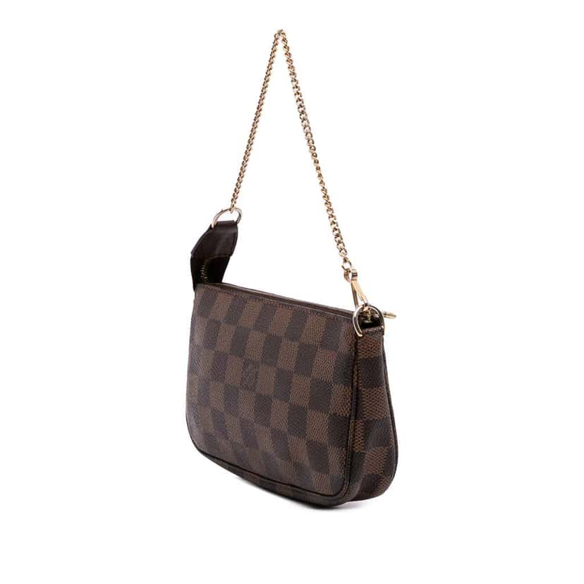Louis Vuitton Damier Ebene Mini Pochette Accessoires Brown Good condition - Back View