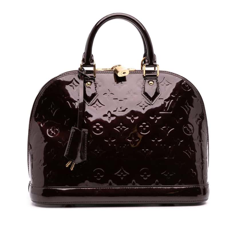 Louis Vuitton Monogram Vernis Alma PM Purple Leather Good condition - Front View
