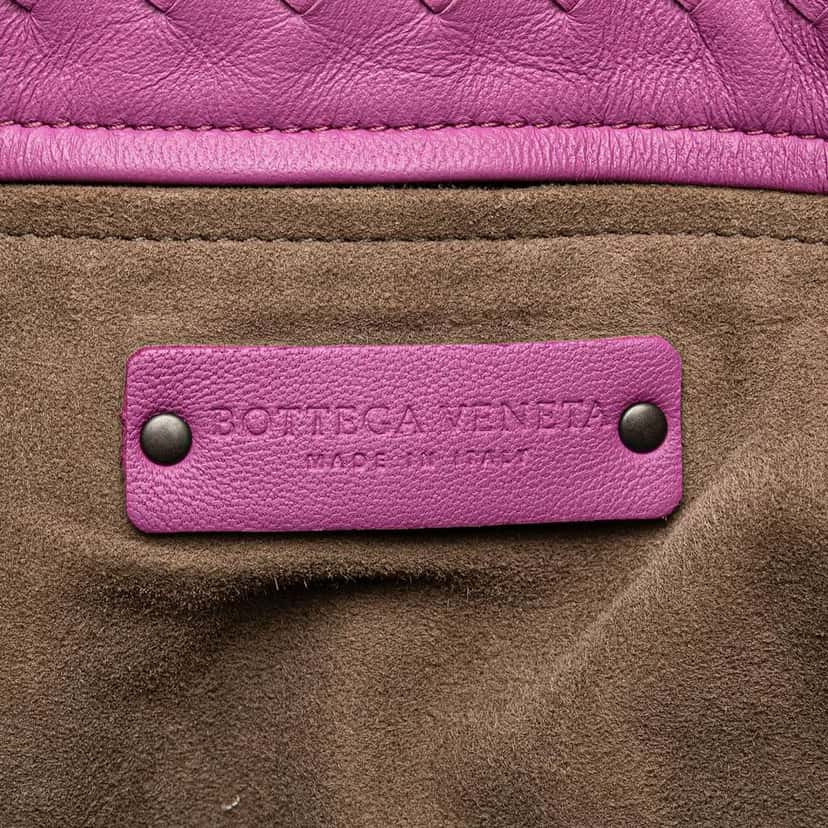 Bottega Veneta Medium Nappa Intrecciato Garda Tote Purple Leather Good condition - Box View
