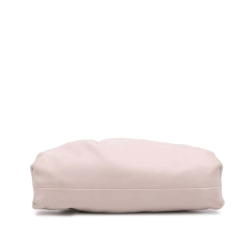 Bottega Veneta Lambskin The Mini Pouch Crossbody White Leather Good condition - Inside View