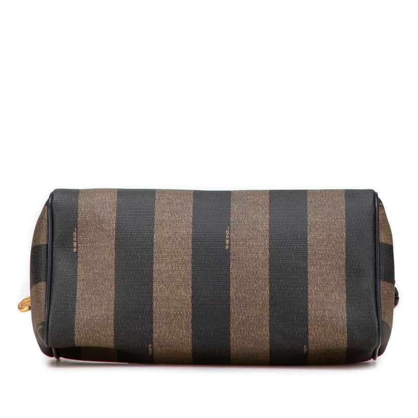 Fendi Pequin Coated Canvas Boston Bag Brown Canvas Good condition - Inside View