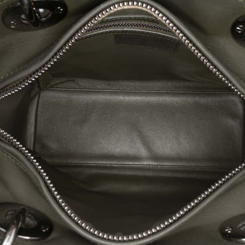 Dior Medium Lambskin Cannage Lady Dior Brown Leather Good condition - Model View