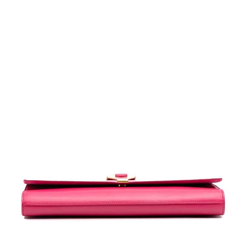 Saint Laurent Leather Chyc Ligne Clutch Pink Leather Good condition - Inside View