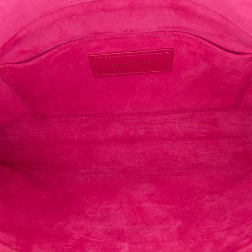 Saint Laurent Leather Chyc Ligne Clutch Pink Leather Good condition - Model View