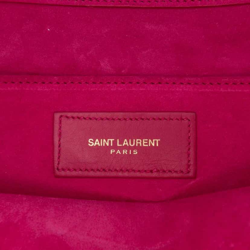 Saint Laurent Leather Chyc Ligne Clutch Pink Leather Good condition - Box View