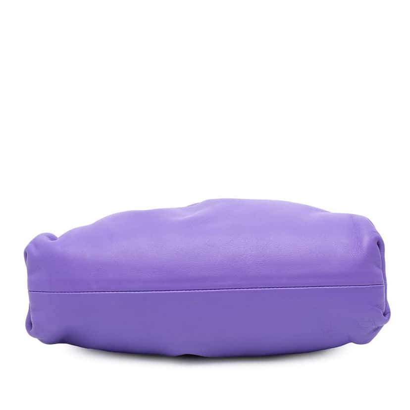 Bottega Veneta Lambskin The Mini Pouch Crossbody Purple Leather Good condition - Inside View