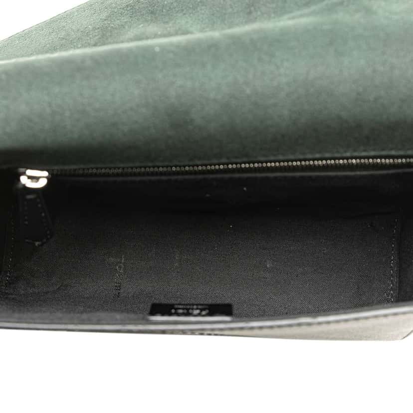Fendi Leather and Coated Canvas FF Squared Compact Bag Black Leather Good condition - Model View
