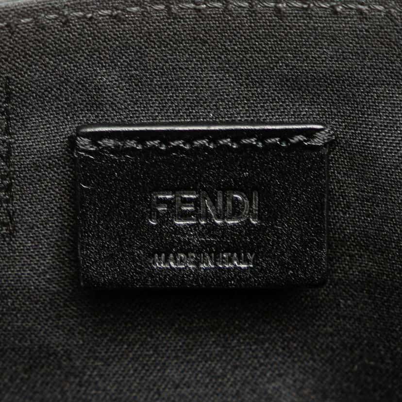 Fendi Leather and Coated Canvas FF Squared Compact Bag Black Leather Good condition - Box View