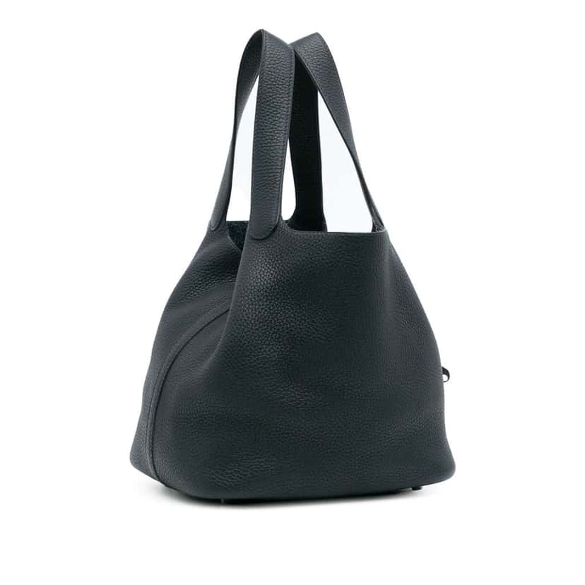 Hermès Clemence Picotin Lock 22 Blue Leather Good condition - Back View