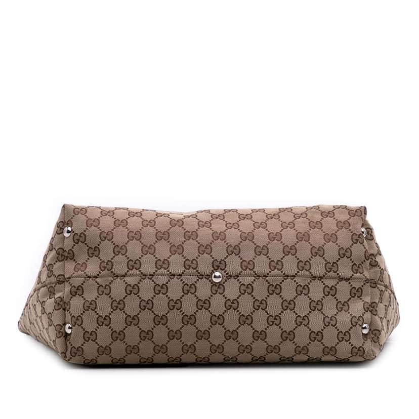 Gucci Medium GG Canvas Icon Bit Tote Brown Canvas Good condition - Inside View