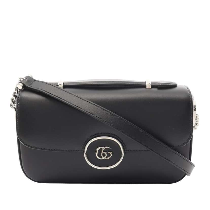 Gucci Mini Leather Petite GG Satchel Black Leather Very good condition - Front View