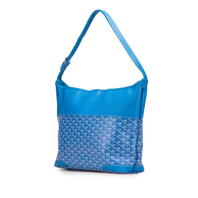 Goyard Goyardine Grenadine Hobo Blue Canvas Good condition - Back View