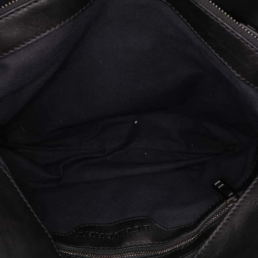 Burberry House Check Canvas and Leather Parsons Satchel Brown Canvas Good condition - Model View