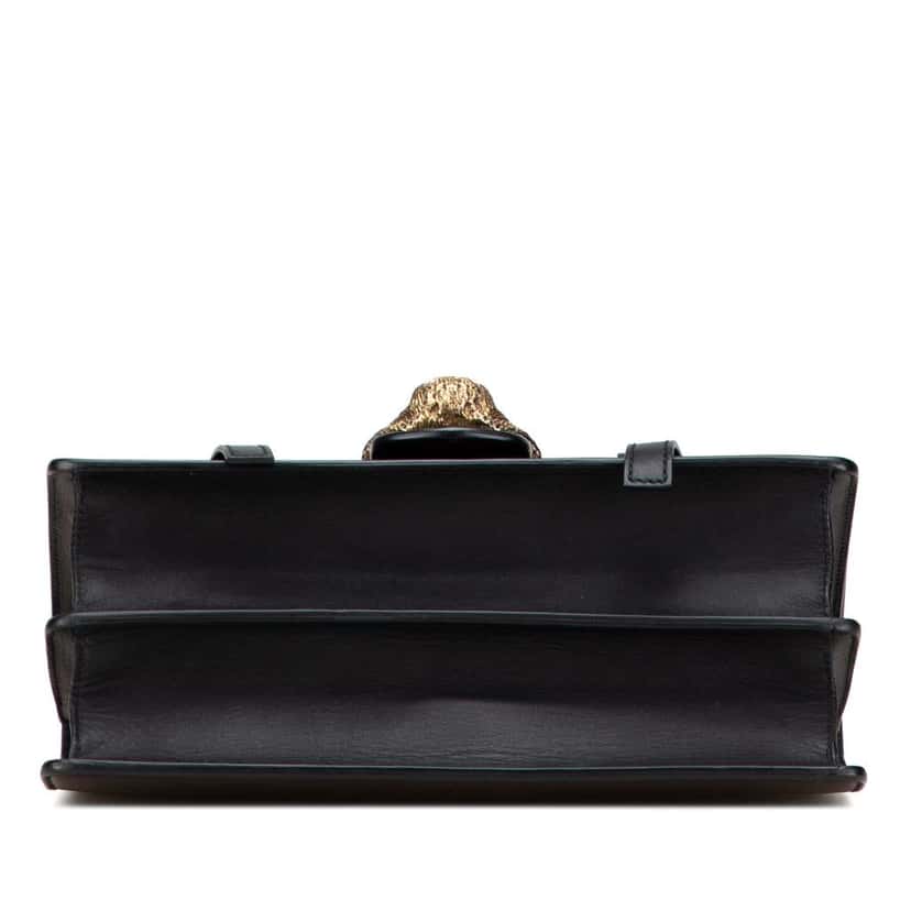 Gucci Calfskin Animalier Shoulder Bag Black Leather Good condition - Inside View