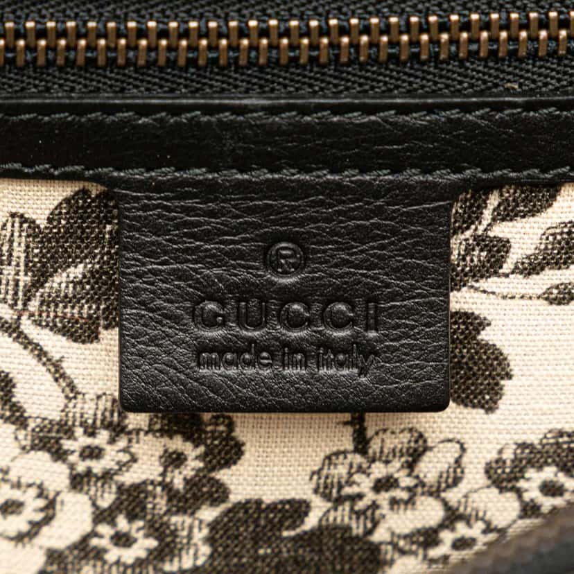 Gucci Calfskin Animalier Shoulder Bag Black Leather Good condition - Box View