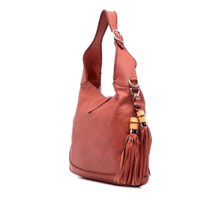 Gucci Medium Calfskin New Jackie Satchel Brown Leather Good condition - Back View