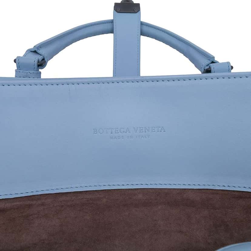 Bottega Veneta Medium Nappa Intrecciato Roma Tote Blue Leather Good condition - Box View