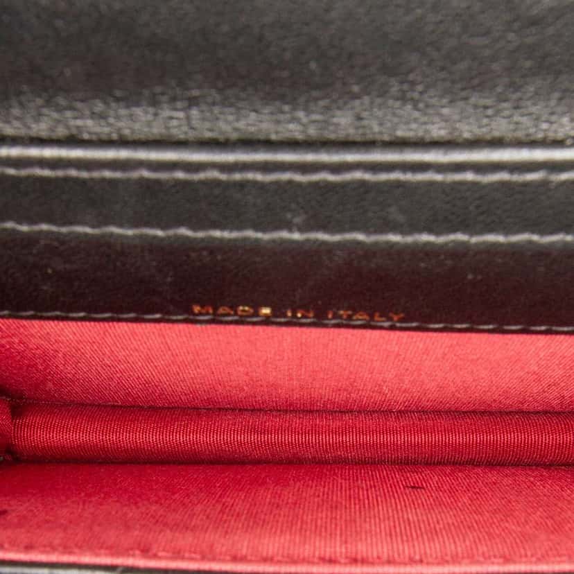 Chanel Quilted Lambskin 19 Flap Coin Purse With Chain Black Leather Good condition - Box View