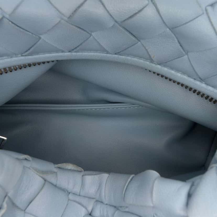 Bottega Veneta Mini Nappa Intrecciato Jodie Blue Leather Good condition - Model View