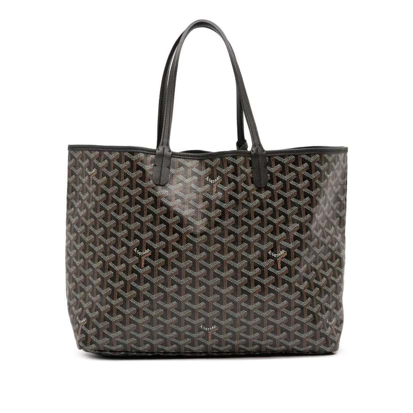 Goyard Goyardine Saint Louis PM Black Canvas Good condition - Front View