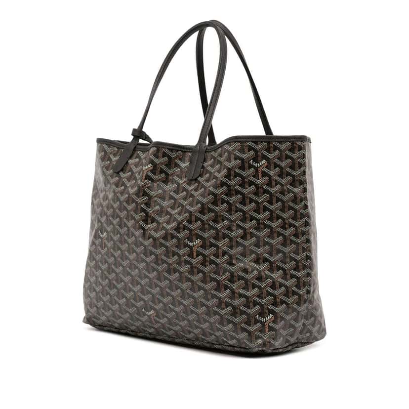 Goyard Goyardine Saint Louis PM Black Canvas Good condition - Back View