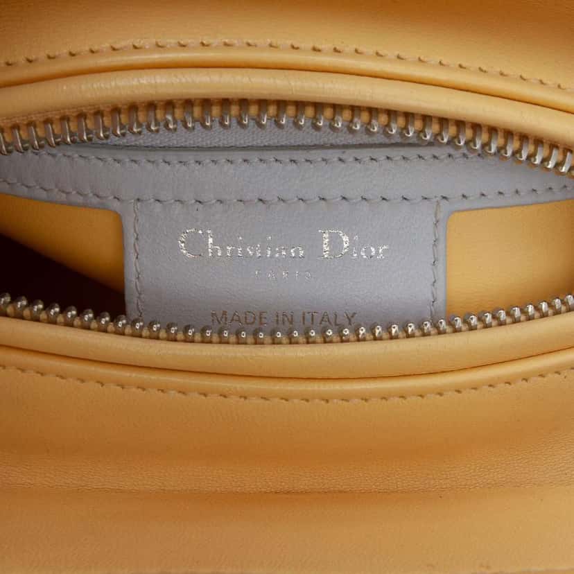 Dior Medium Tricolor Lambskin Cannage Lady Dior Brown Leather Good condition - Box View