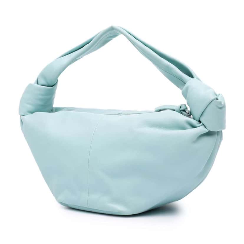 Bottega Veneta Mini Calfskin Double Knot Blue Leather Very good condition - Back View