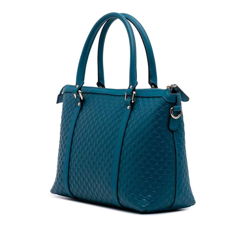 Gucci Small Microguccissima Joy Satchel Blue Leather Good condition - Back View