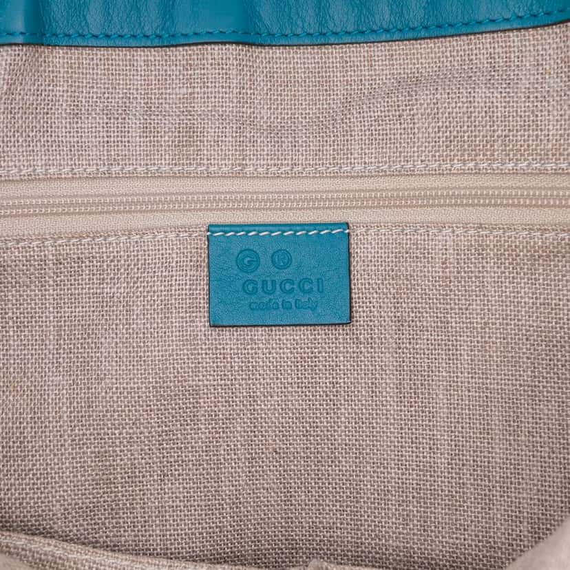 Gucci Small Microguccissima Joy Satchel Blue Leather Good condition - Box View