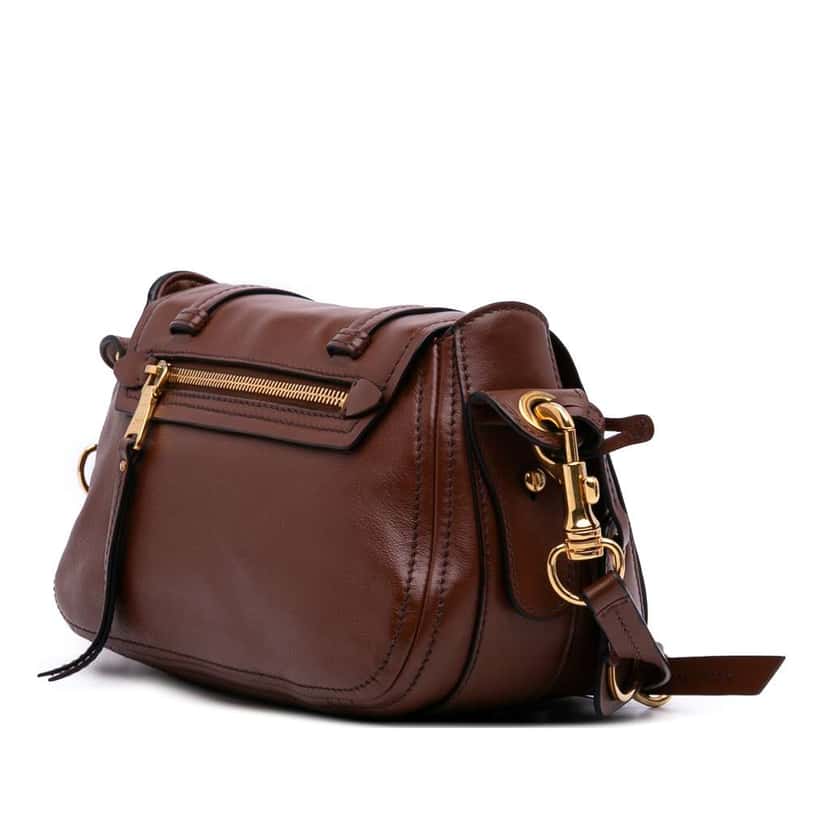 Miu Miu Grace Lux Briefcase Crossbody Brown Leather Good condition - Back View