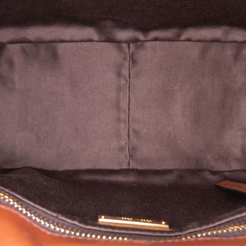 Miu Miu Grace Lux Briefcase Crossbody Brown Leather Good condition - Model View