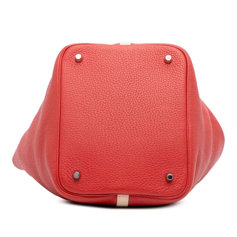 Hermès Bicolor Clemence and Swift Picotin Lock 22 Red Leather Good condition - Inside View