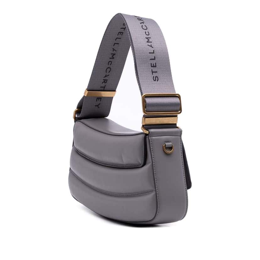 Stella McCartney Alter Mat S Wave Padded Shoulder Bag Grey Polyester Very good condition - Back View